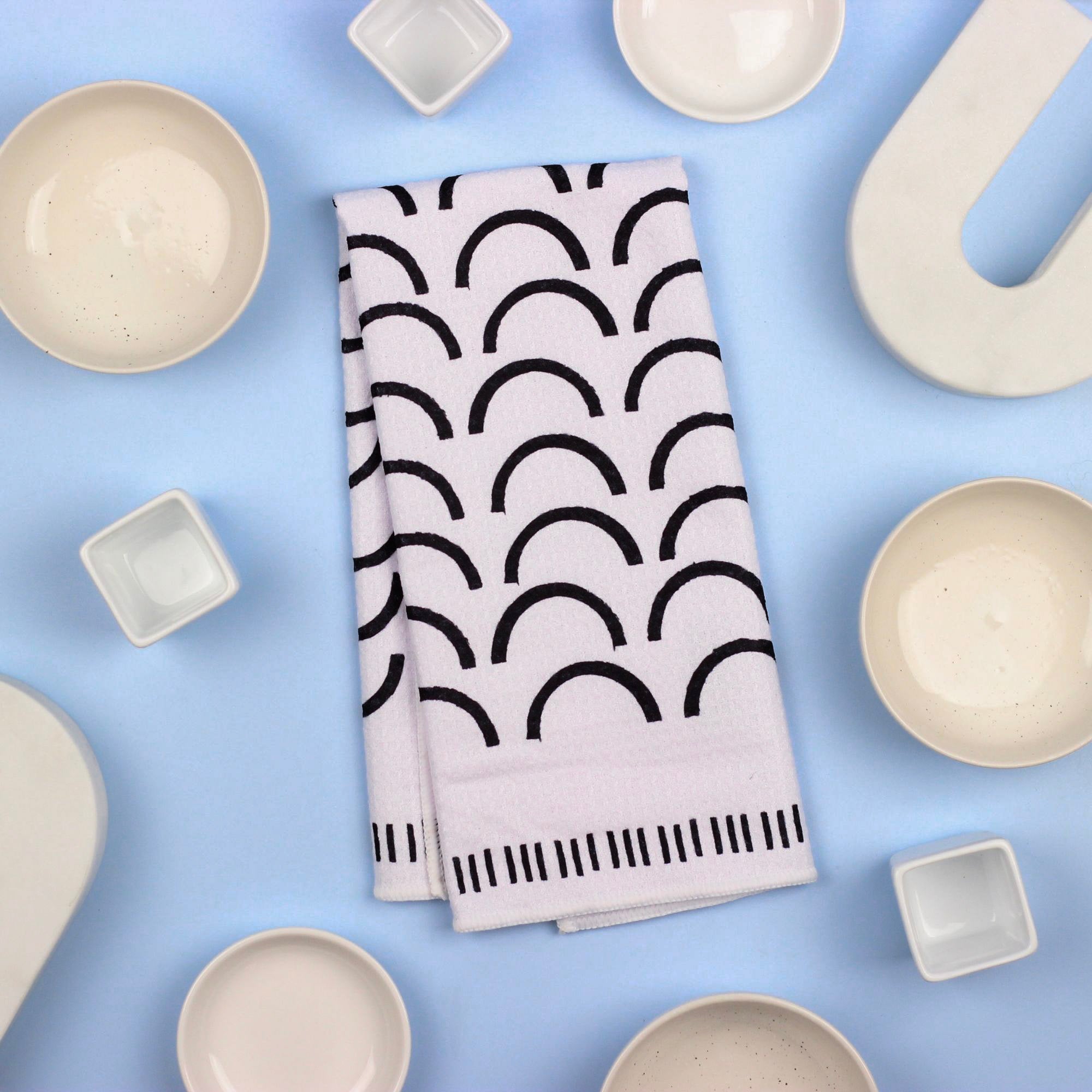 Mono Geo Crescent Dish Towel  - 16''x24''