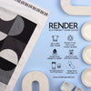 Mono Geo Colorblock Dish Towel - 16''x24''