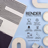 Square Arch Colorblock Dish Towel- 16''x24''