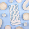 Sky Blue Squiggles Dish Towel- 16''x24''