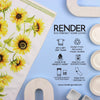 Sunflower Watercolor Dish Towel- 16''x24''