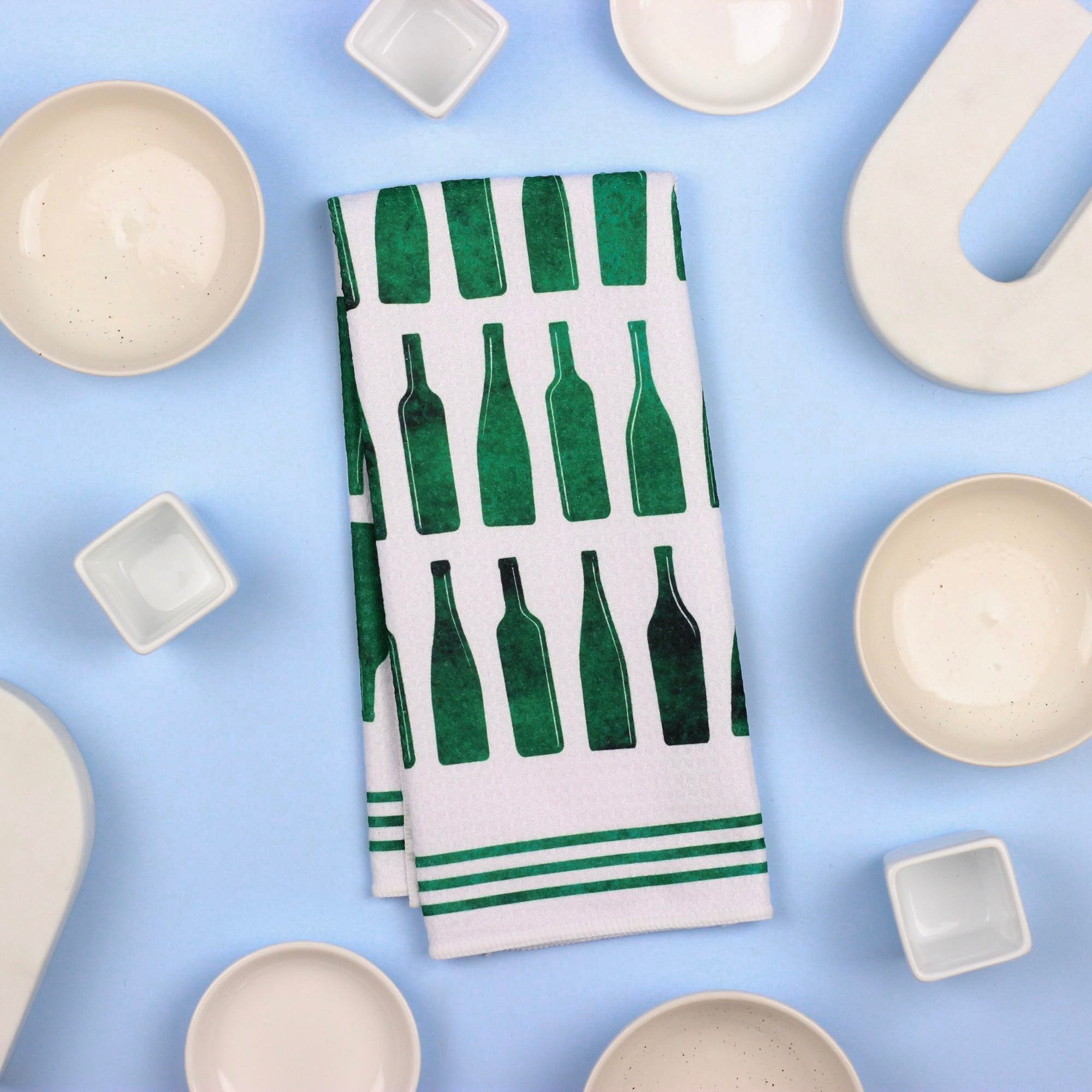 Wine Bottle Dish Towel - 16''x24''